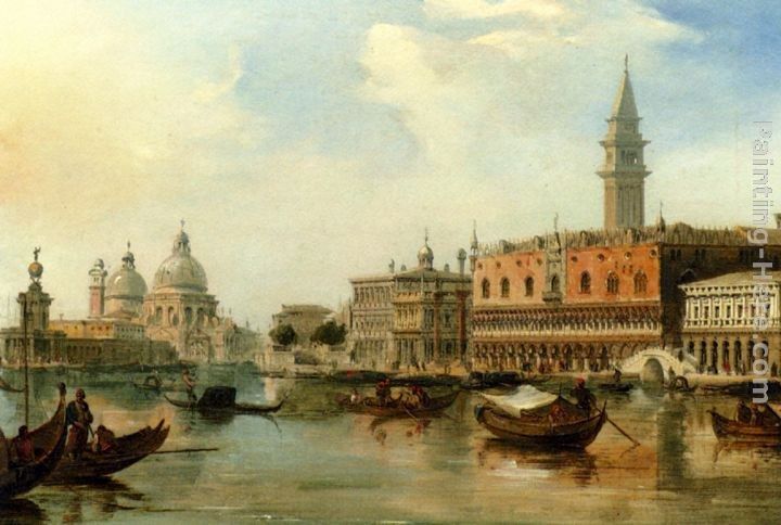Edward Pritchett The Bacino, Venice, With The Dogana, The Salute And The Doge's Palace